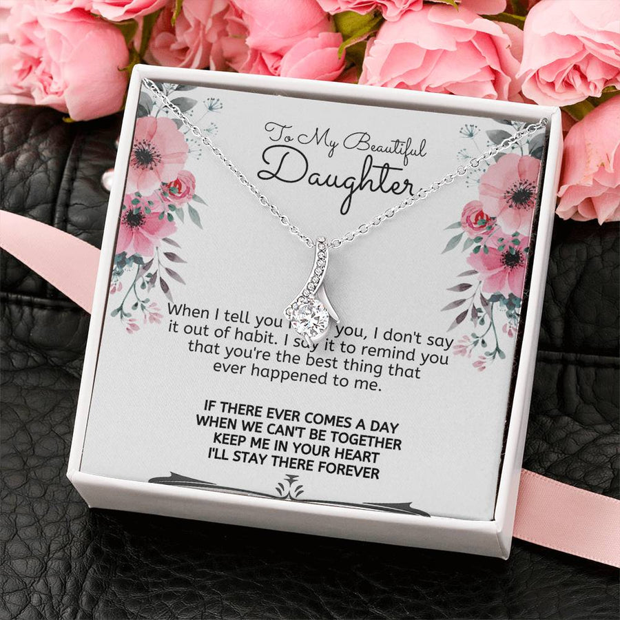 Best Thing Heartfelt Always 18K Yellow Gold Finish Alluring Beauty Necklace Jewelry Loving Gift for Daughter Sentimental