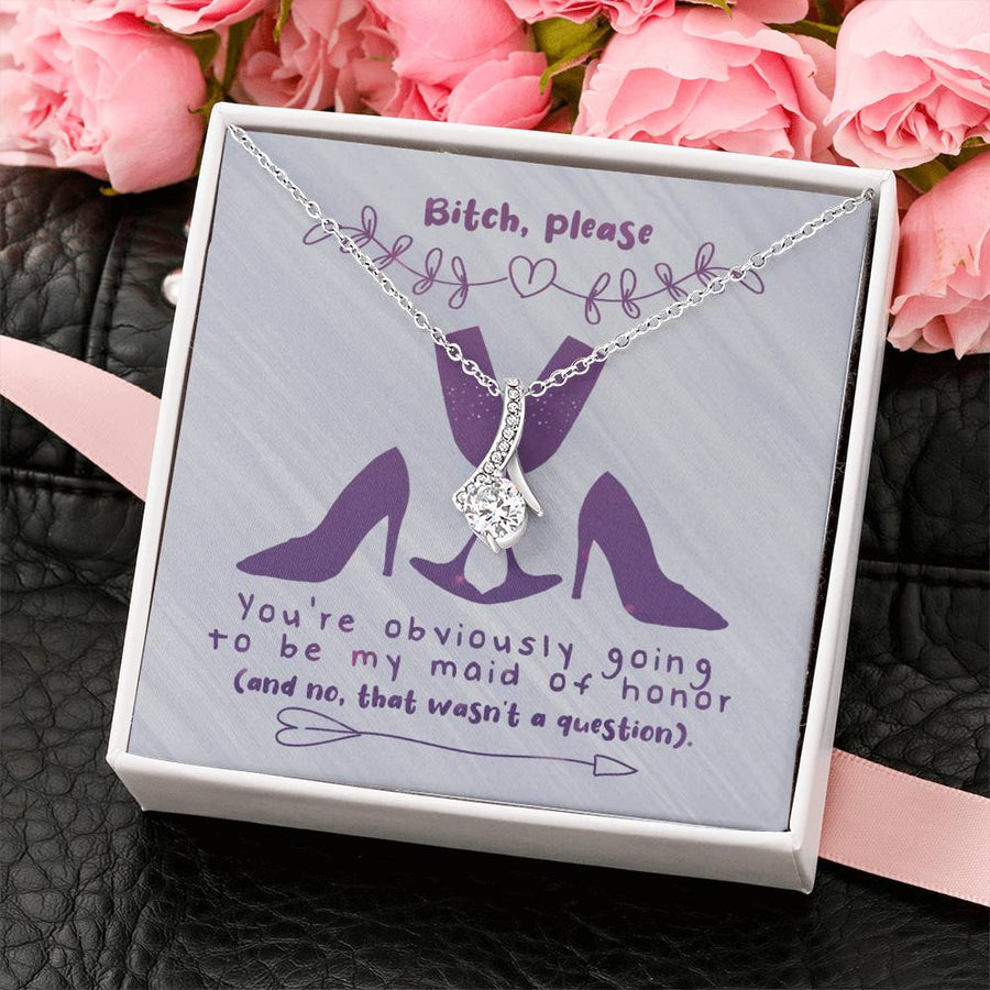 Champagne Toast Everlasting Friendship 18K Yellow Gold Finish Alluring Beauty Necklace Jewelry Playful Gift for Amazing Maid of Honor Weddin