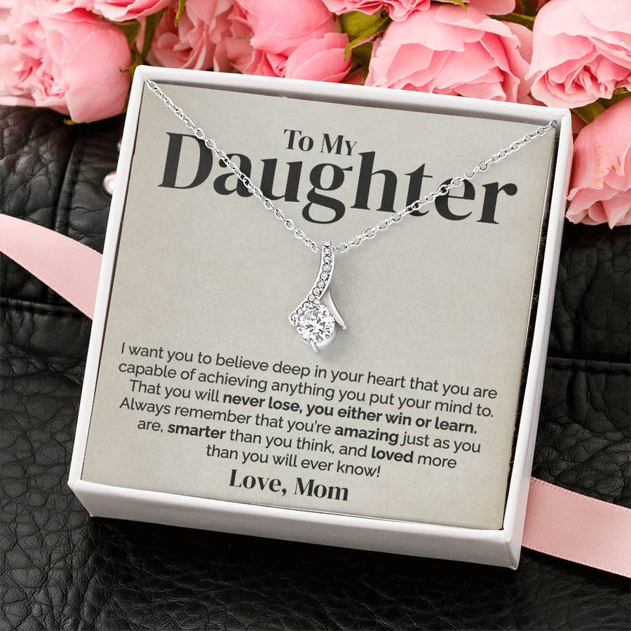 More Than You Will Ever Know 18K Yellow Gold Finish Alluring Beauty Necklace Jewelry Loving Gift for Wonderful Daughter