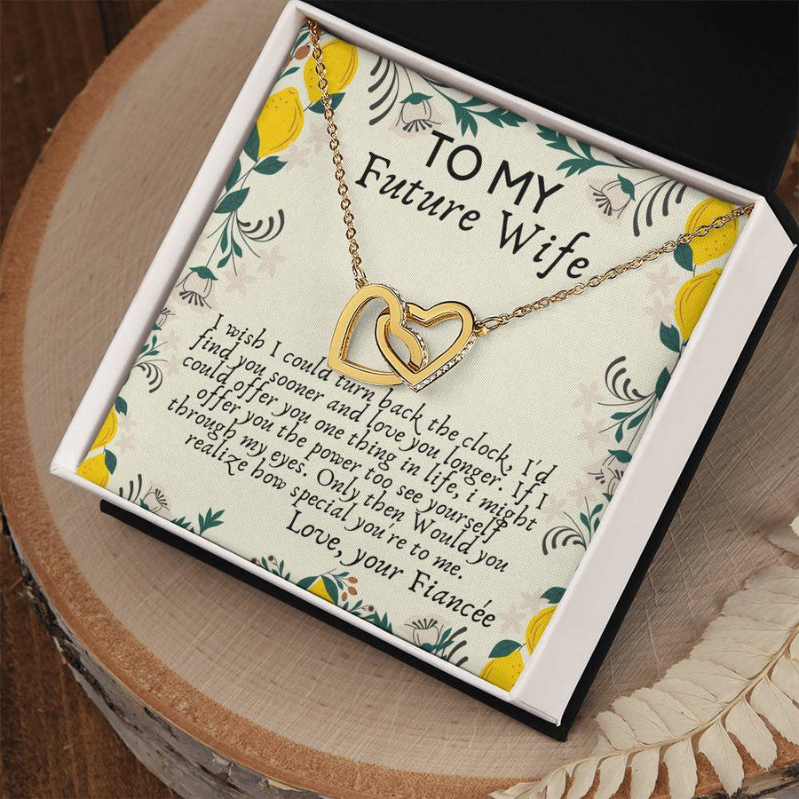 See Yourself Through My Eyes Interlocking Hearts Necklace Jewelry Special Gift For Future Wife From Fiancée
