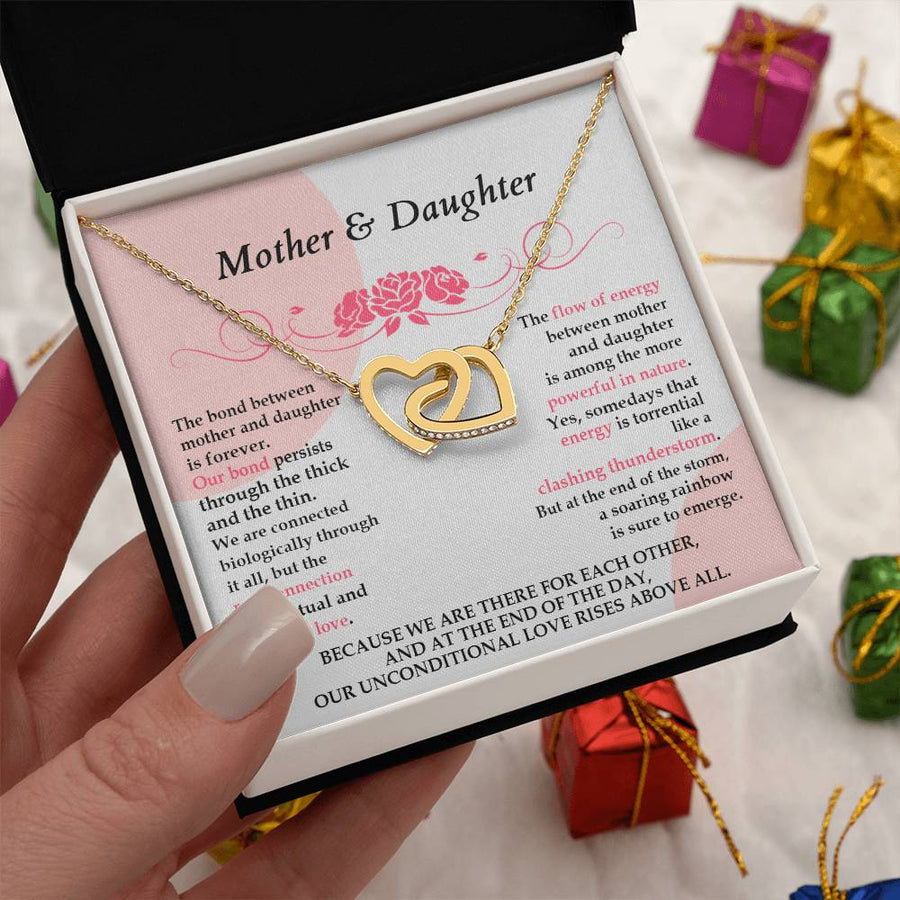 Alm Among The More Powerful In Nature 18K Rose Gold Interlocking Hearts Necklace Jewelry – Beautiful Gift for Mom from Daughterost_Gone_Gift_For_Mom_-_We_Are_Connected_-_Interlocking_2634654
