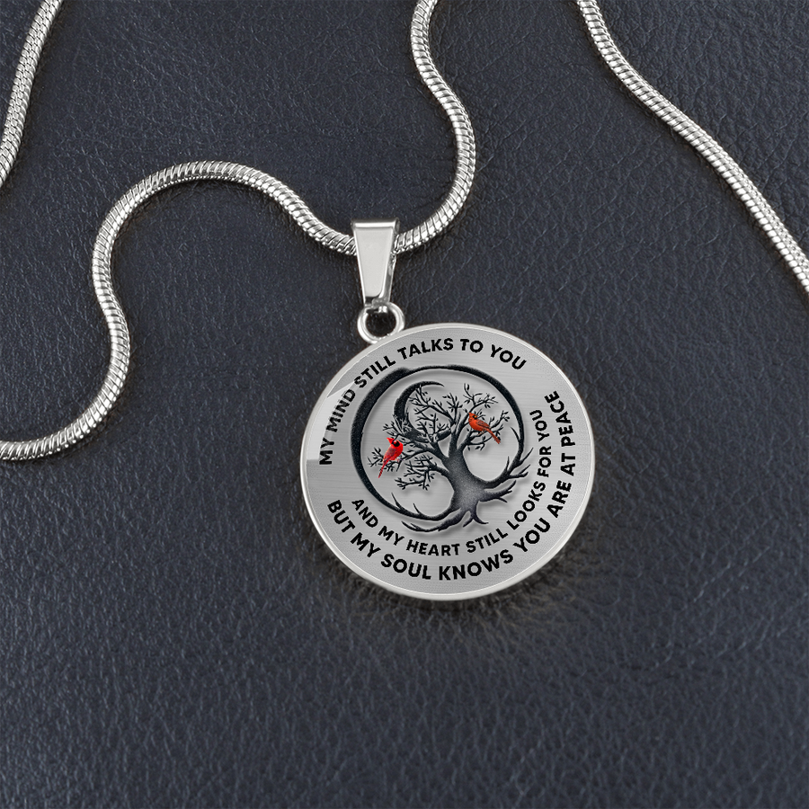 Collier de luxe Oiseau dans un arbre Mon esprit vous parle encore - Motif oiseau - Cadeau de Saint-Valentin - Cadeau d'anniversaire - Cadeau pour elle - Bijoux cadeaux avec motif oiseau