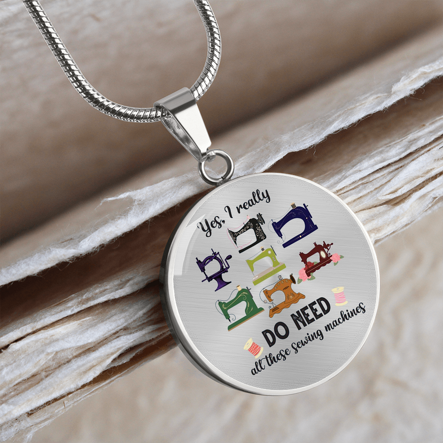 Sewing Machine Necklace Sewing Gifts for Seamstress Quilter Crafter Gift for Women