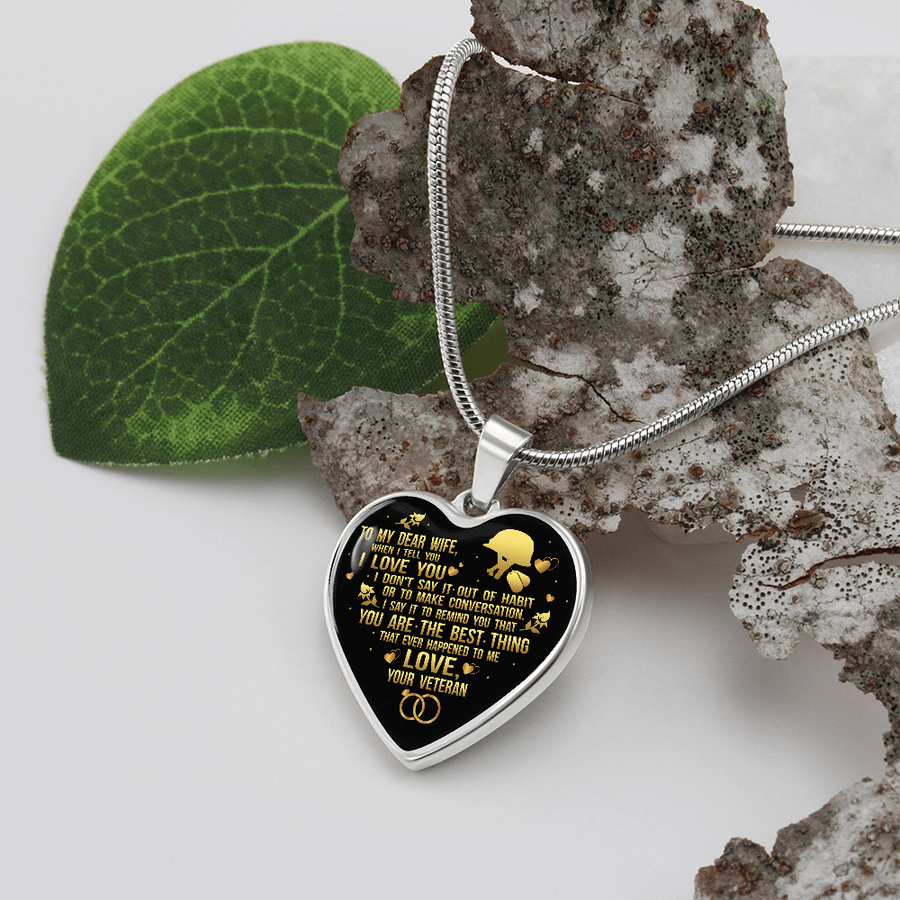 Army Wife, Military Wife Necklace, to My Wife Homecoming, Amazing Wife Gift From Husband, Military Veteran Wife, World's Best Wife Jewelry