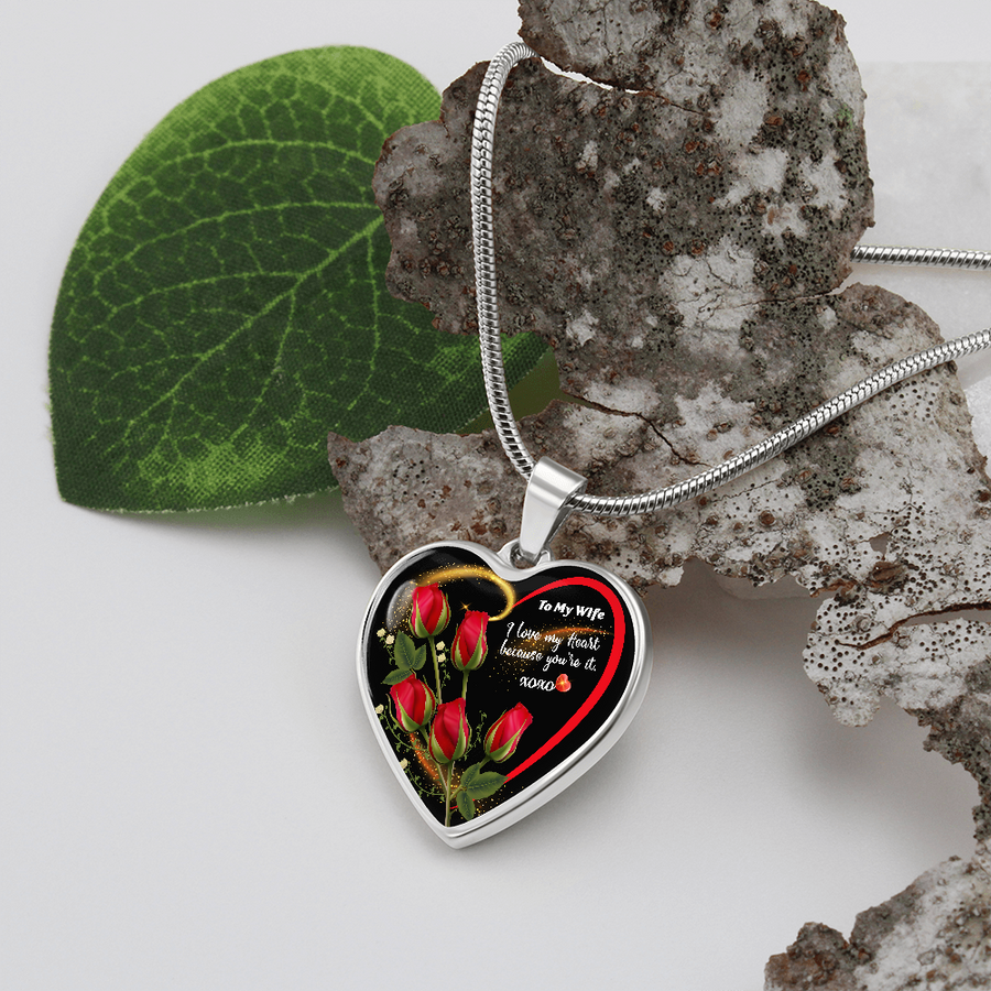 Love Heart Pendant Necklaces for wife, Jewelry Gifts for wife Birthday, Anniversary Day, Party