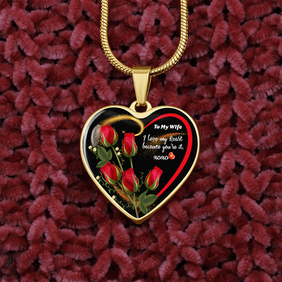 Love Heart Pendant Necklaces for wife, Jewelry Gifts for wife Birthday, Anniversary Day, Party