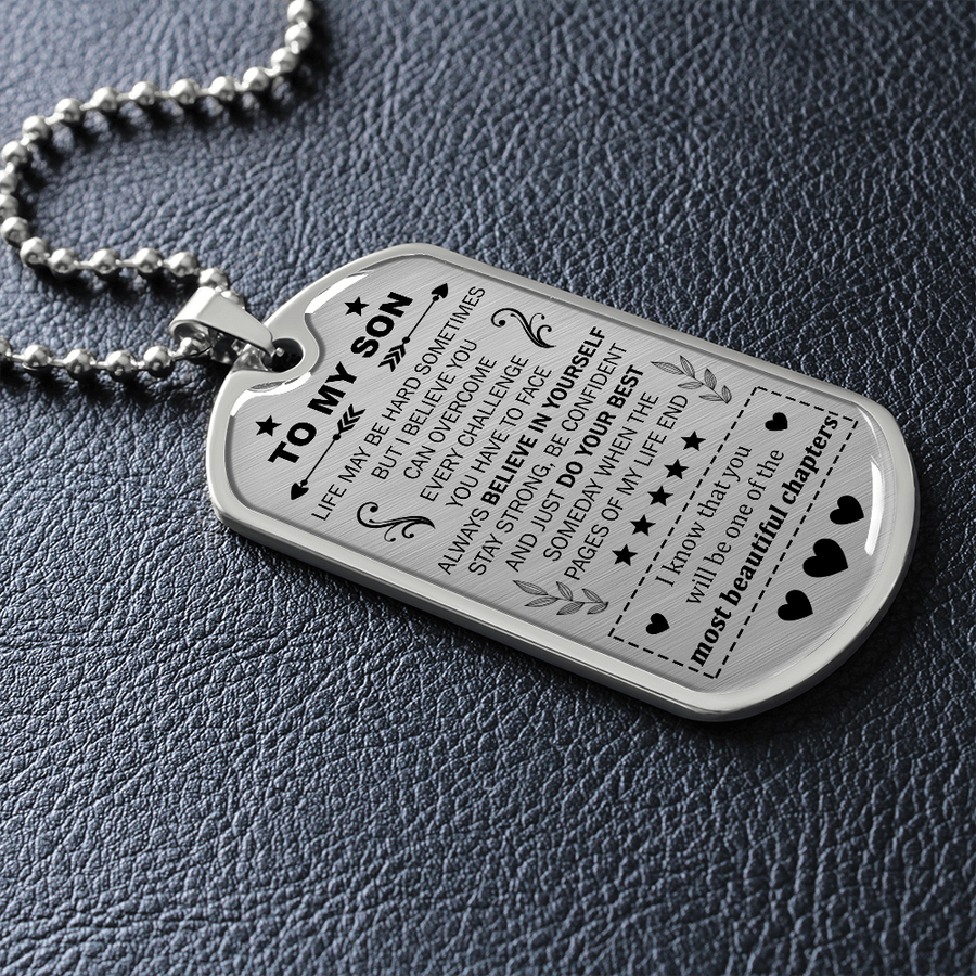 Gift For Son - I Believe - Dog Tag Dog Tag Necklace