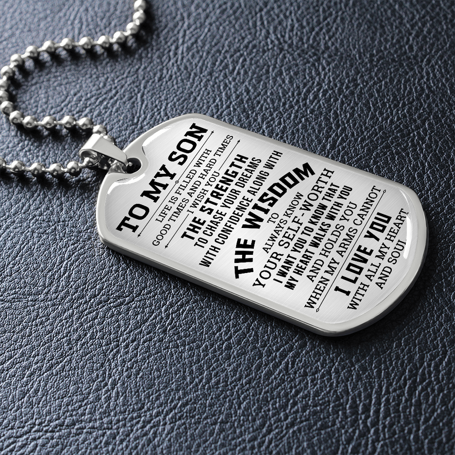 Gift For Son - Heart And Soul - Dog Tag Dog Tag Necklace