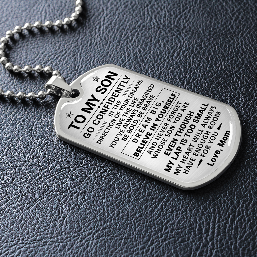 Gift For Son - Dream Big - Dog Tag Dog Tag Necklace