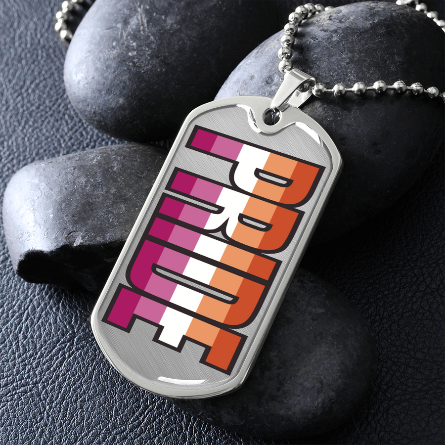 Sunset Lesbian Pride Necklace | New Lesbian Pride