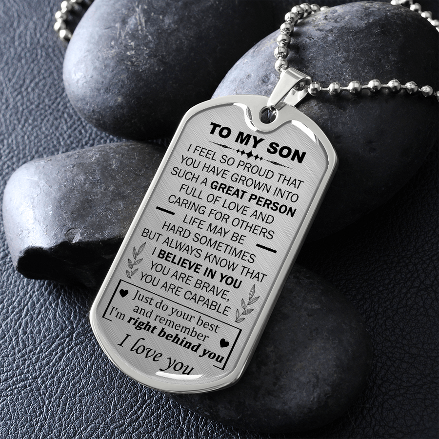 Gift For Son - Great Person - Dog Tag Dog Tag Necklace