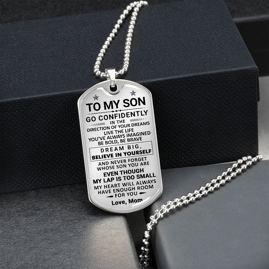 Gift For Son - Dream Big - Dog Tag Dog Tag Necklace