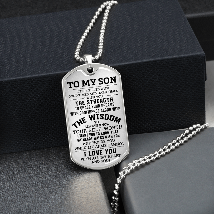 Gift For Son - Heart And Soul - Dog Tag Dog Tag Necklace