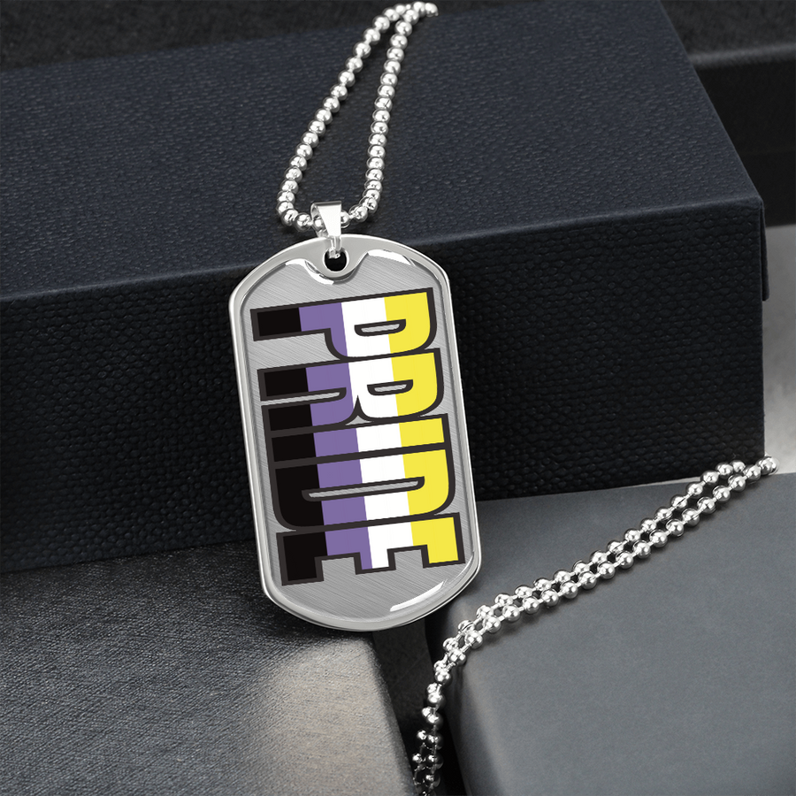 Nonbinary Pride Necklace | Enby Pride Necklace