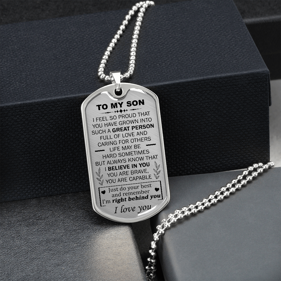 Gift For Son - Great Person - Dog Tag Dog Tag Necklace
