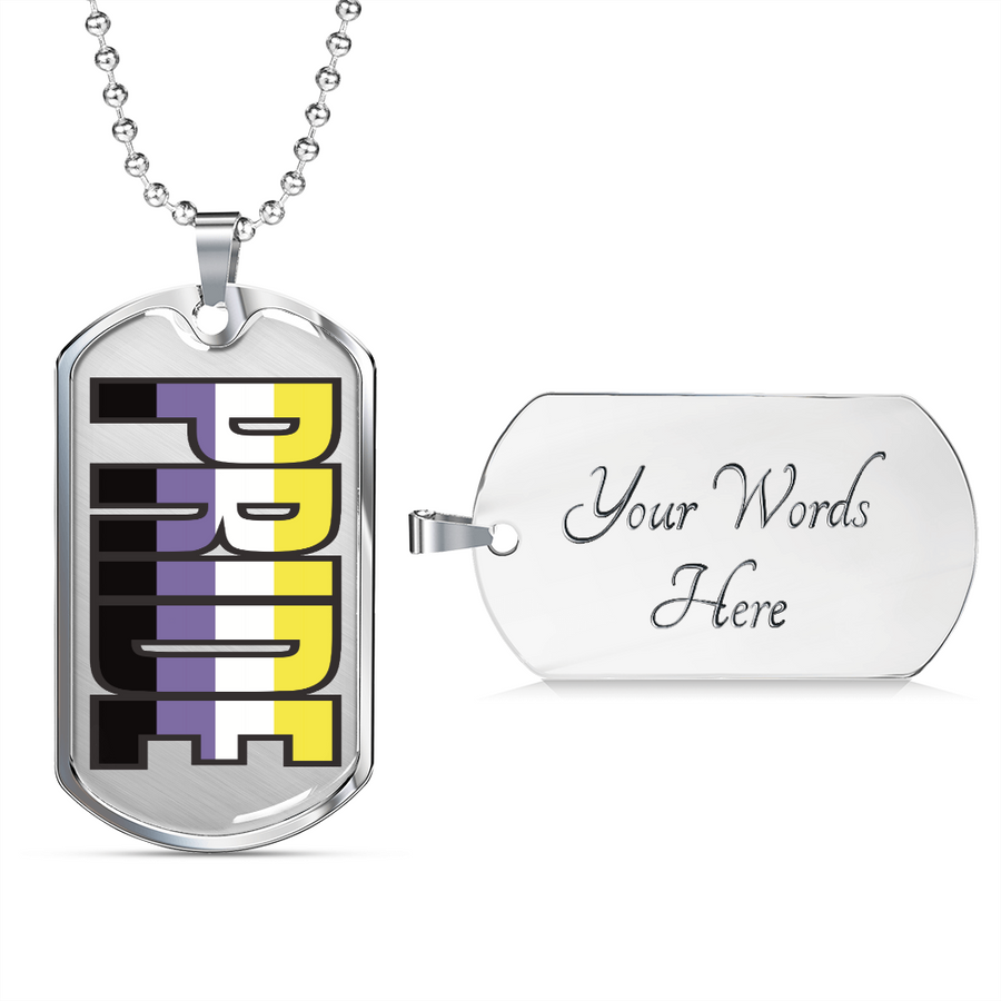 Nonbinary Pride Necklace | Enby Pride Necklace