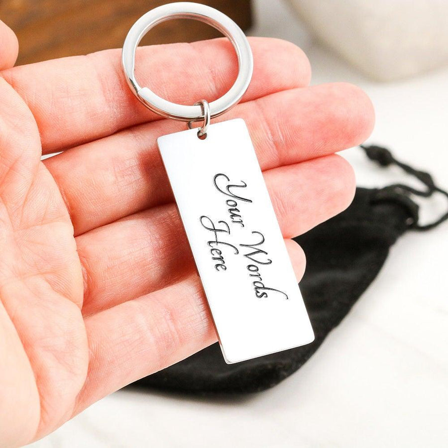 Valentine's Day Engraved Keychain Necklace
