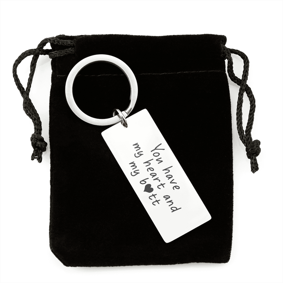 You Have My Heart - Valentine's Day Personalized Engraved Keychain Necklace