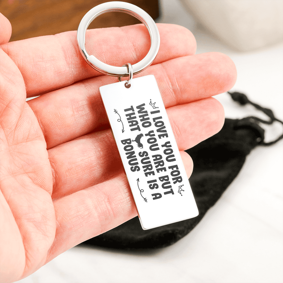 I Love You for Who You Are - Personalized Engraved Keychain Necklace