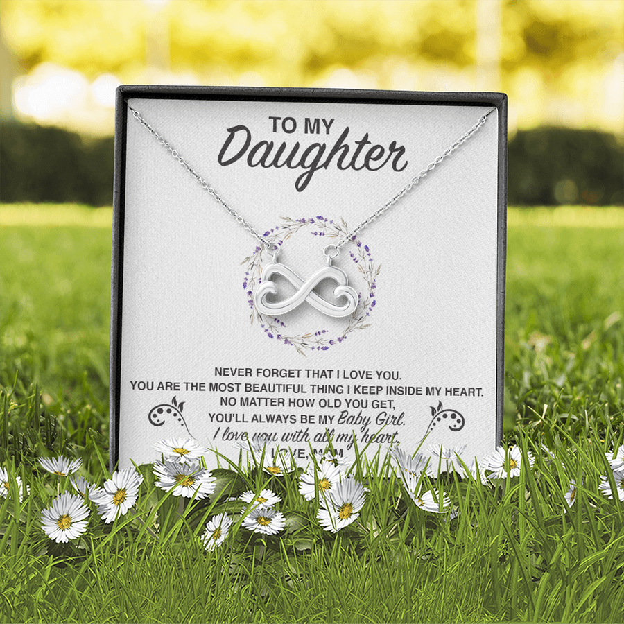 (DM001) Infinity Heart Necklace // Gift For Daughter