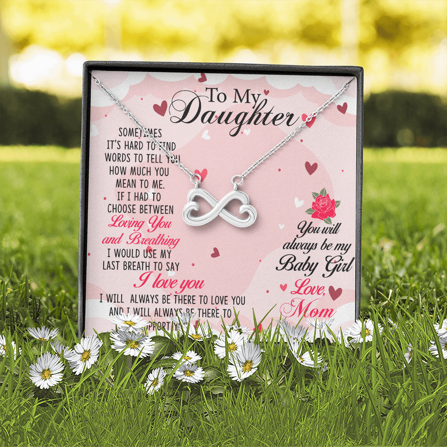 Infinity Heart Necklace for Daughter, Birthday Gift For Daughter Christmas Gift, Graduation Gifts, Bonus Daughter