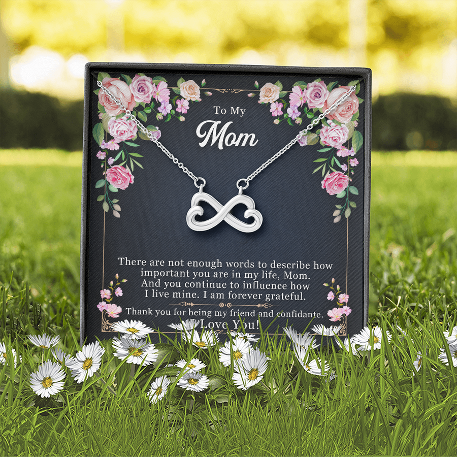 Infinity Heart Necklace for Mother, Birthday Gift For Mother Christmas Gift, Mother Gift Necklace