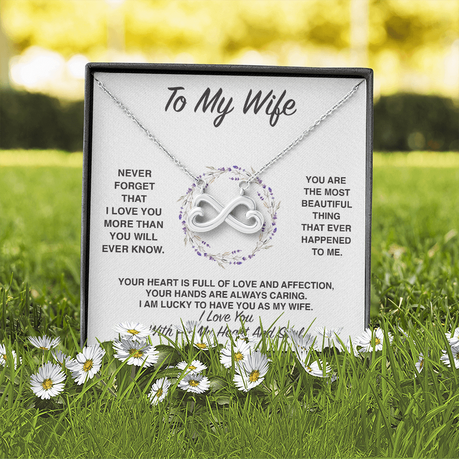 (WF009) Infinity Heart Necklace // Gift For WIFE
