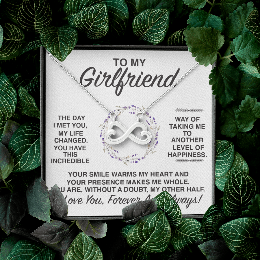 (GF007) Infinity Heart Necklace // Gift For GIRLFRIEND
