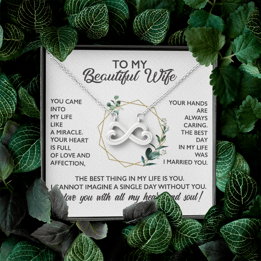 (WF010) Infinity Heart Necklace // Gift For WIFE