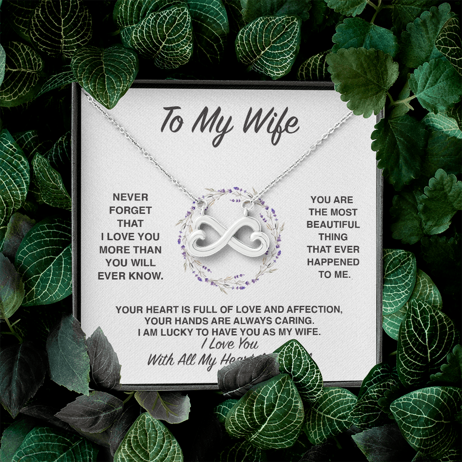 (WF009) Infinity Heart Necklace // Gift For WIFE