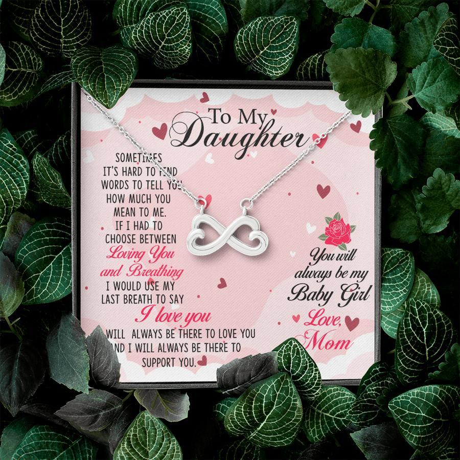 Infinity Heart Necklace for Daughter, Birthday Gift For Daughter Christmas Gift, Graduation Gifts, Bonus Daughter
