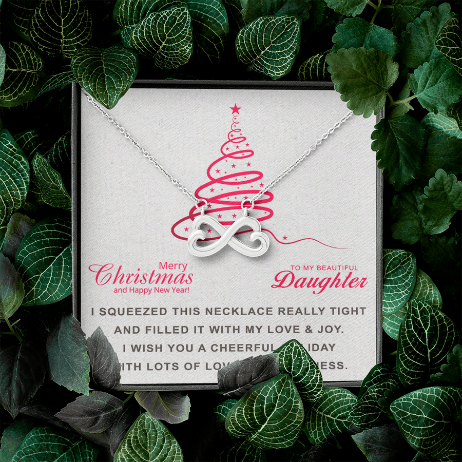 Infinity hearts necklace for daughter