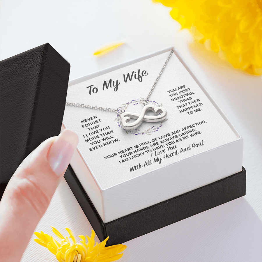 (WF009) Infinity Heart Necklace // Gift For WIFE