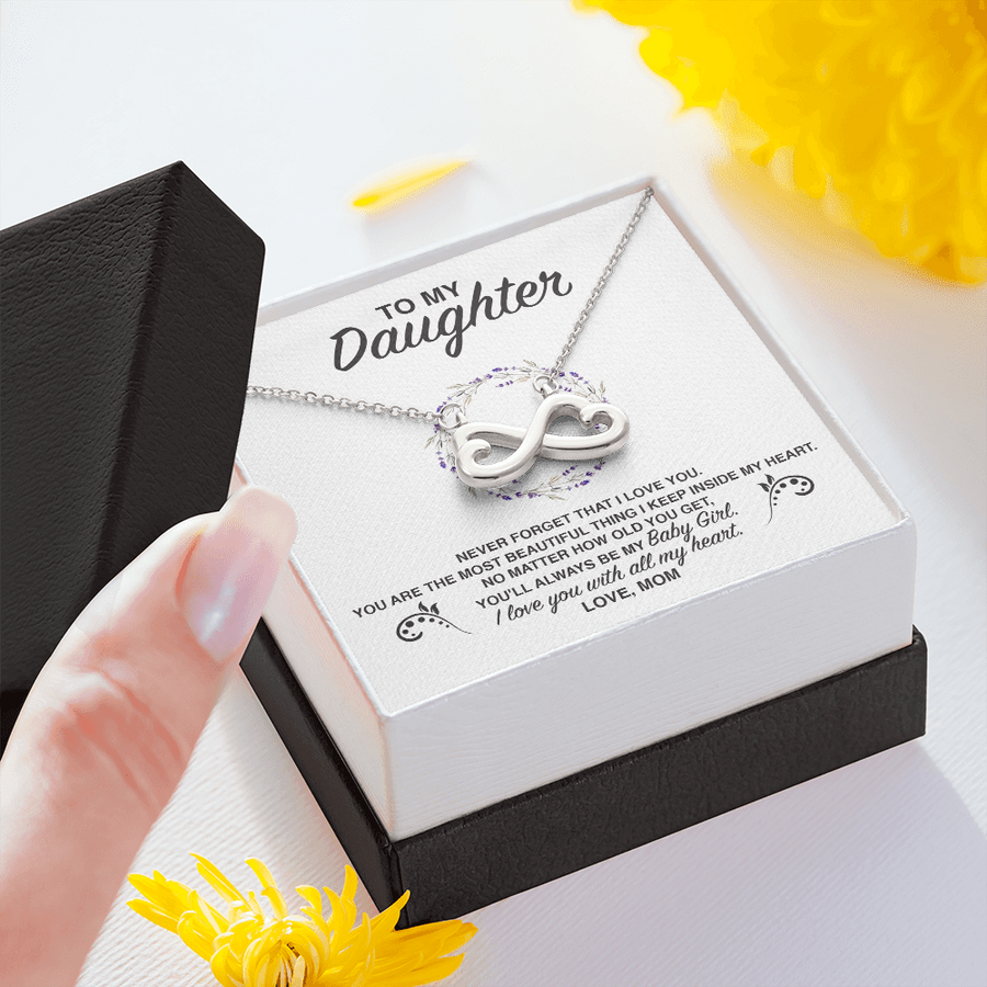 (DM001) Infinity Heart Necklace // Gift For Daughter