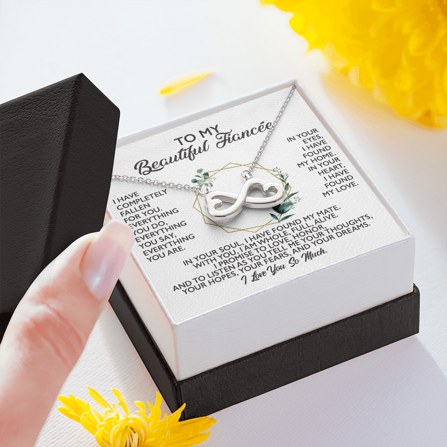 (FE007) Infinity Heart Necklace // Gift For FIANCEE