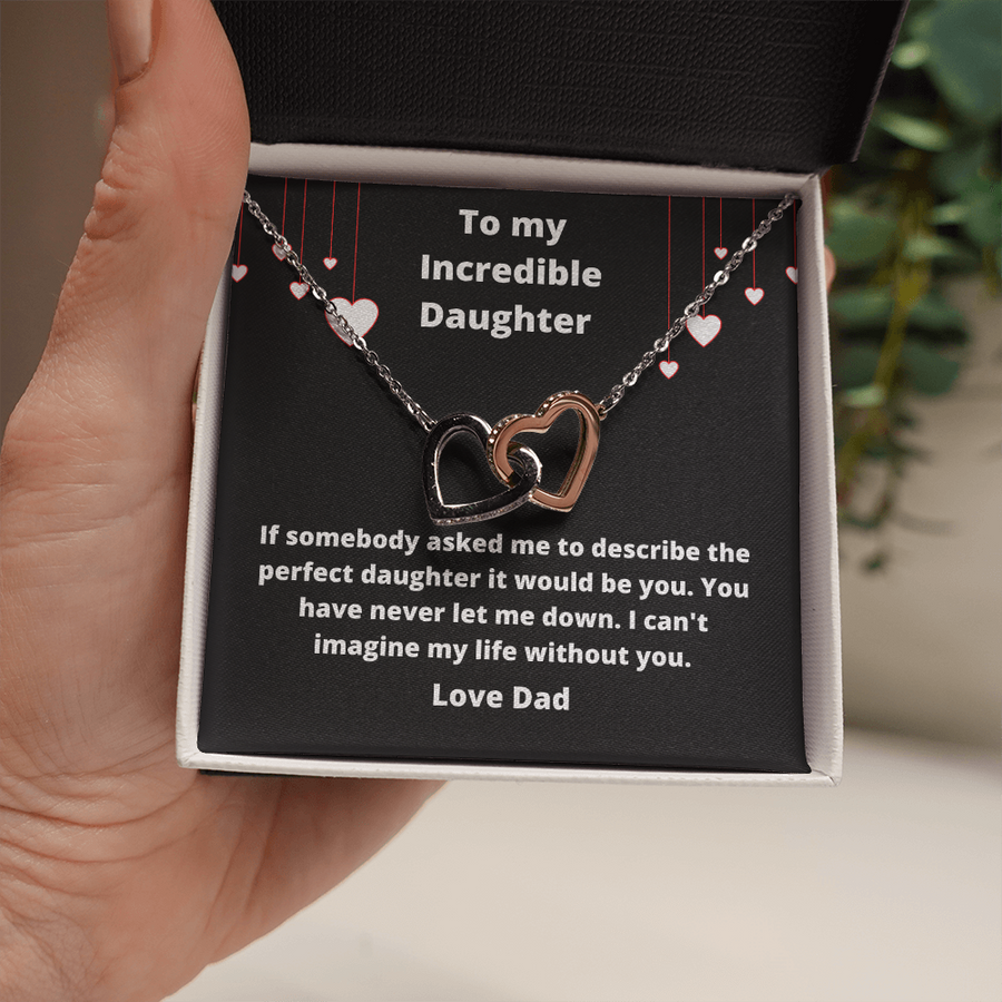 Incredible Daughter Interlocking Hearts WBVAL Necklace