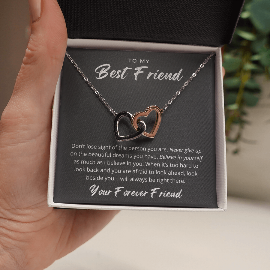 Never give up friendship necklace