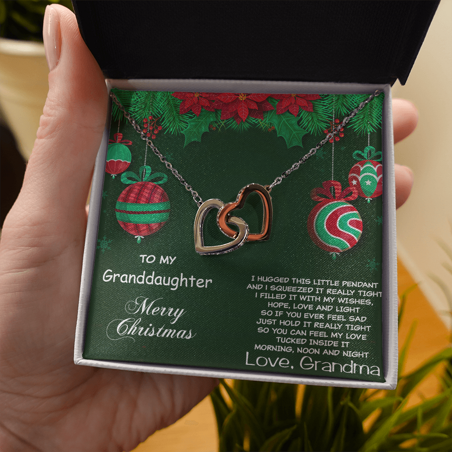 Granddaughter Heart Pendant Necklace Christmas Gift