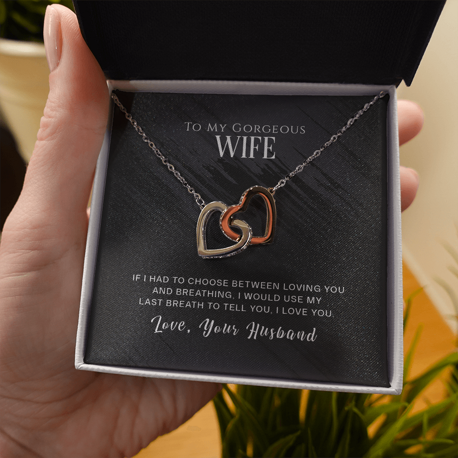 Interlocking Hearts Necklace, Anniversary Gift for Wife, Gift for Her from Husband, Gift for Her, Mothers Day Gift, Valentines Day Gift, Gifts for Wife, Christmas Gift