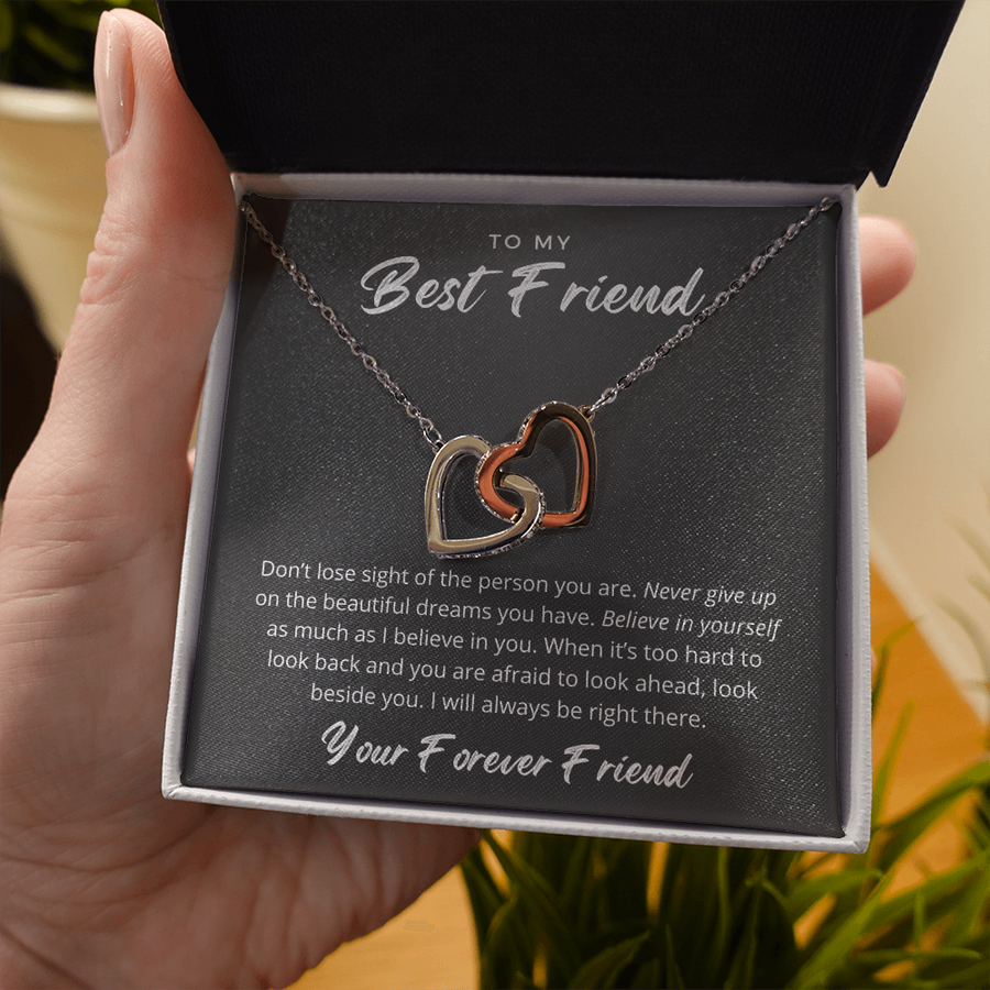 Never give up friendship necklace