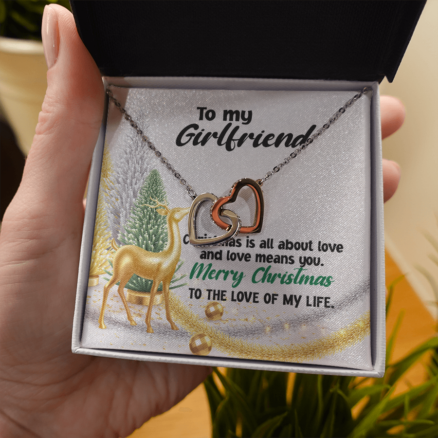 To My Girlfriend Necklace, Jewelry For My Girlfriend, Sentimental Gifts, Necklace For Girlfriend, Christmas Gifts, Necklace Gift Box, Message Card Necklace for GF. GF Christmas Gift.