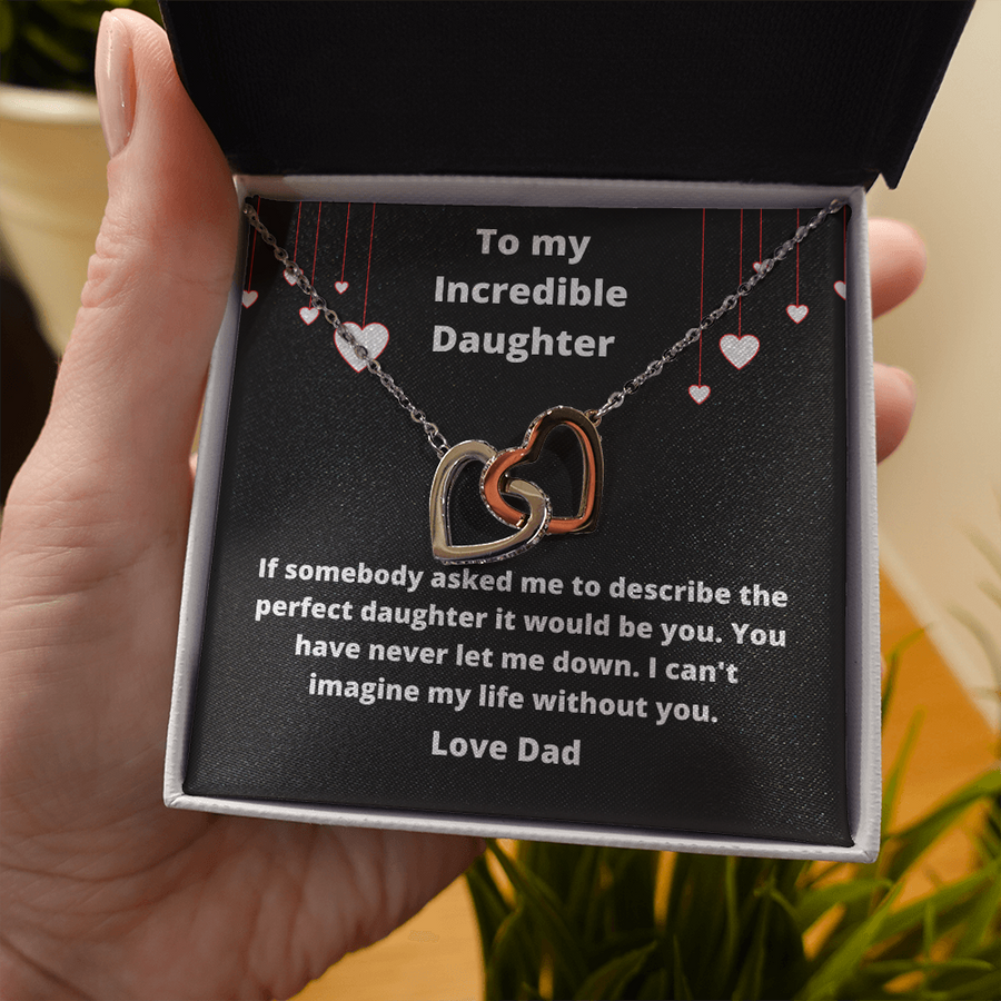 Incredible Daughter Interlocking Hearts WBVAL Necklace