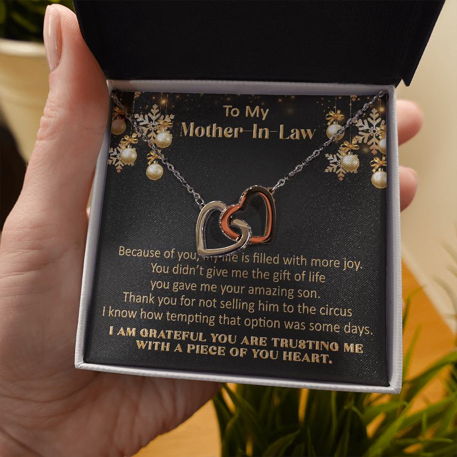 Gift For Mother-in-law Christmas - More Joy - Interlocking Necklace