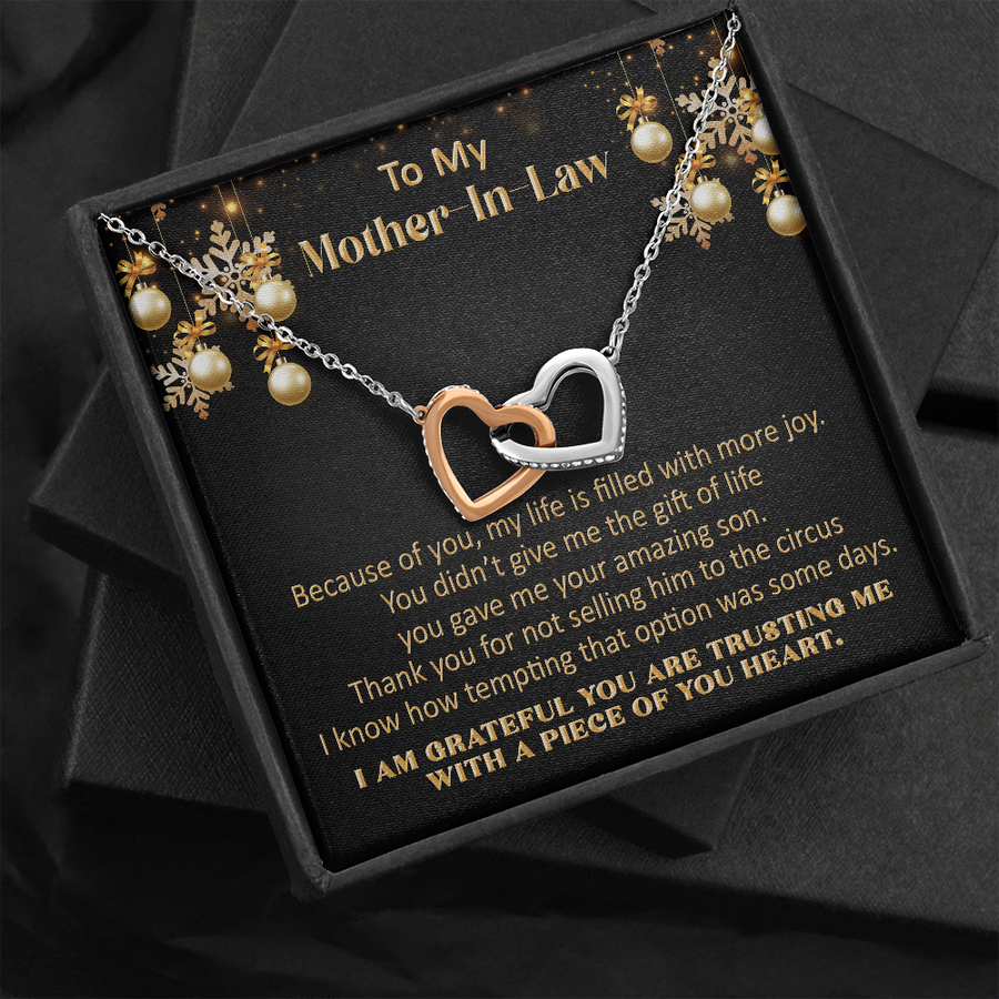 Gift For Mother-in-law Christmas - More Joy - Interlocking Necklace