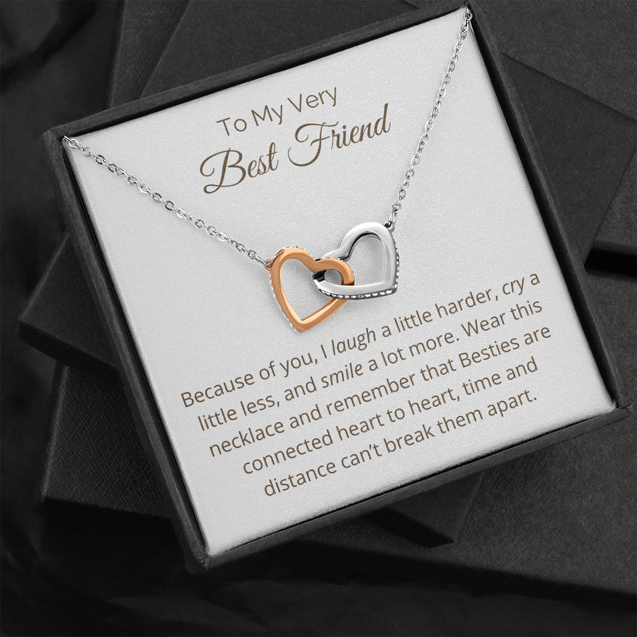 Because of you, I laugh a little harder Necklace