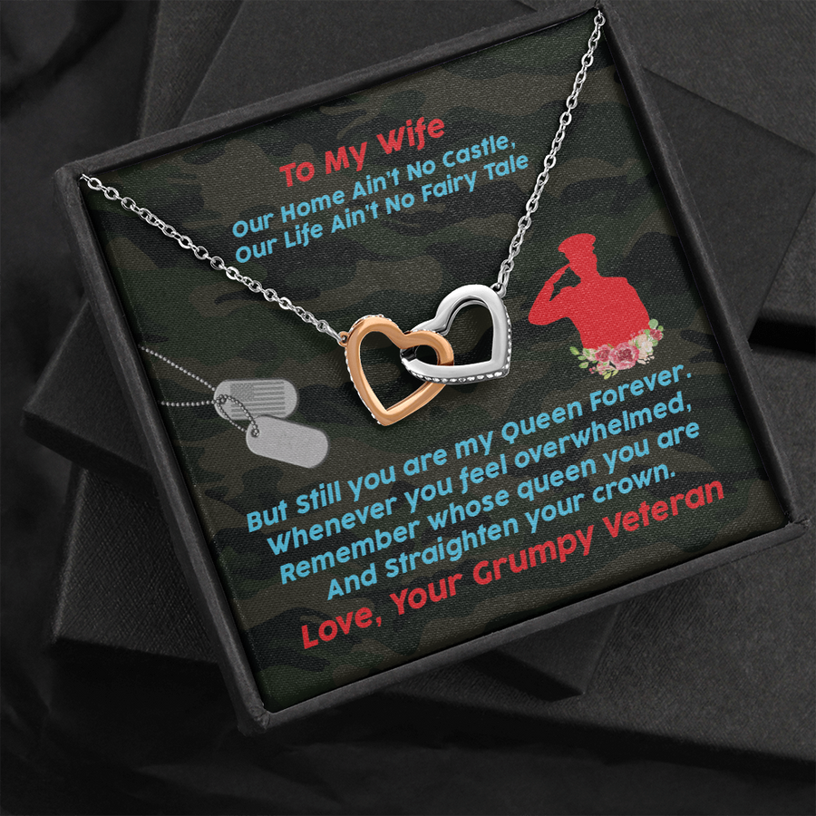 Veteran's Wife - Interlocking Heart Necklace