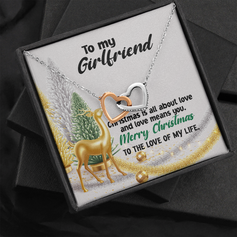To My Girlfriend Necklace, Jewelry For My Girlfriend, Sentimental Gifts, Necklace For Girlfriend, Christmas Gifts, Necklace Gift Box, Message Card Necklace for GF. GF Christmas Gift.