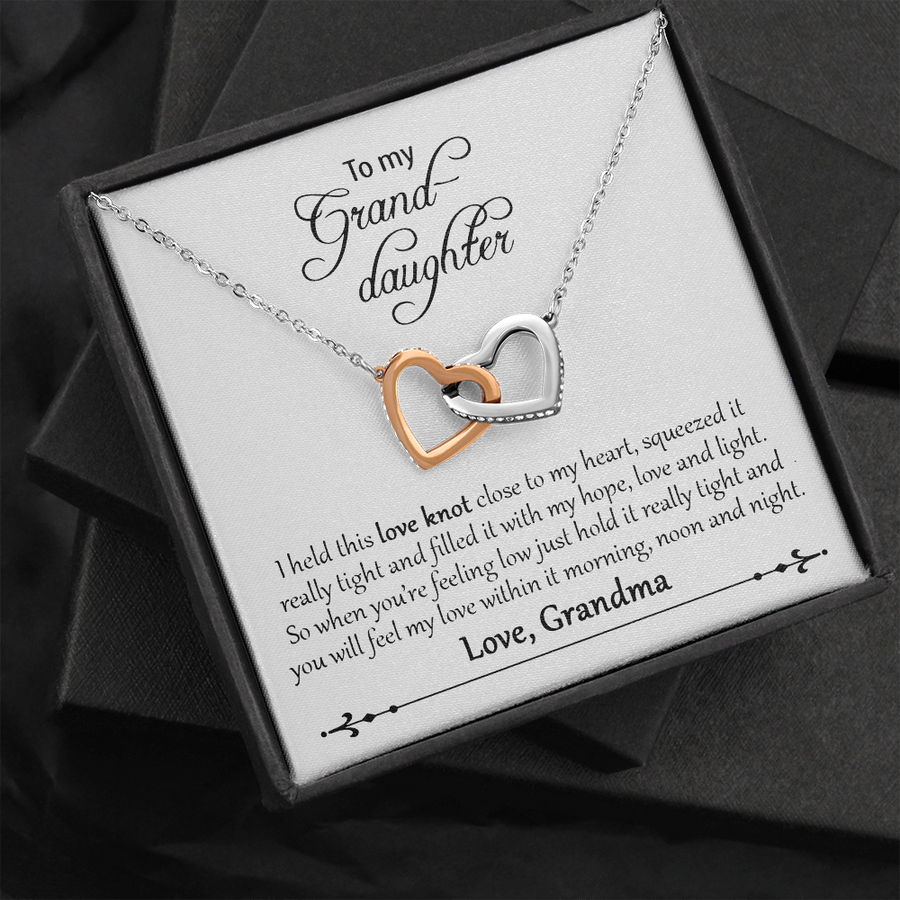 Gift For Granddaughter, I held this knot close to my heart Necklace