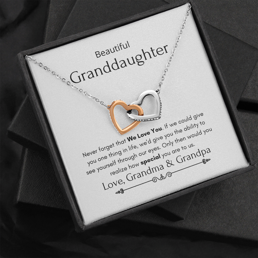 Beautiful Granddaughter - Never Forget That We Love You - Necklace