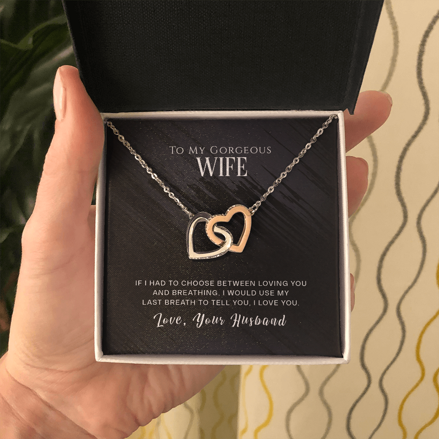 Interlocking Hearts Necklace, Anniversary Gift for Wife, Gift for Her from Husband, Gift for Her, Mothers Day Gift, Valentines Day Gift, Gifts for Wife, Christmas Gift